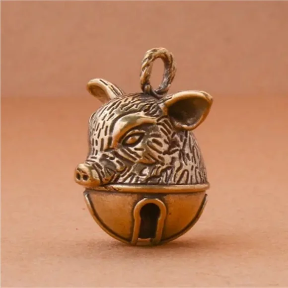 Solid Brass PIG Bell - Picture 4 of 7